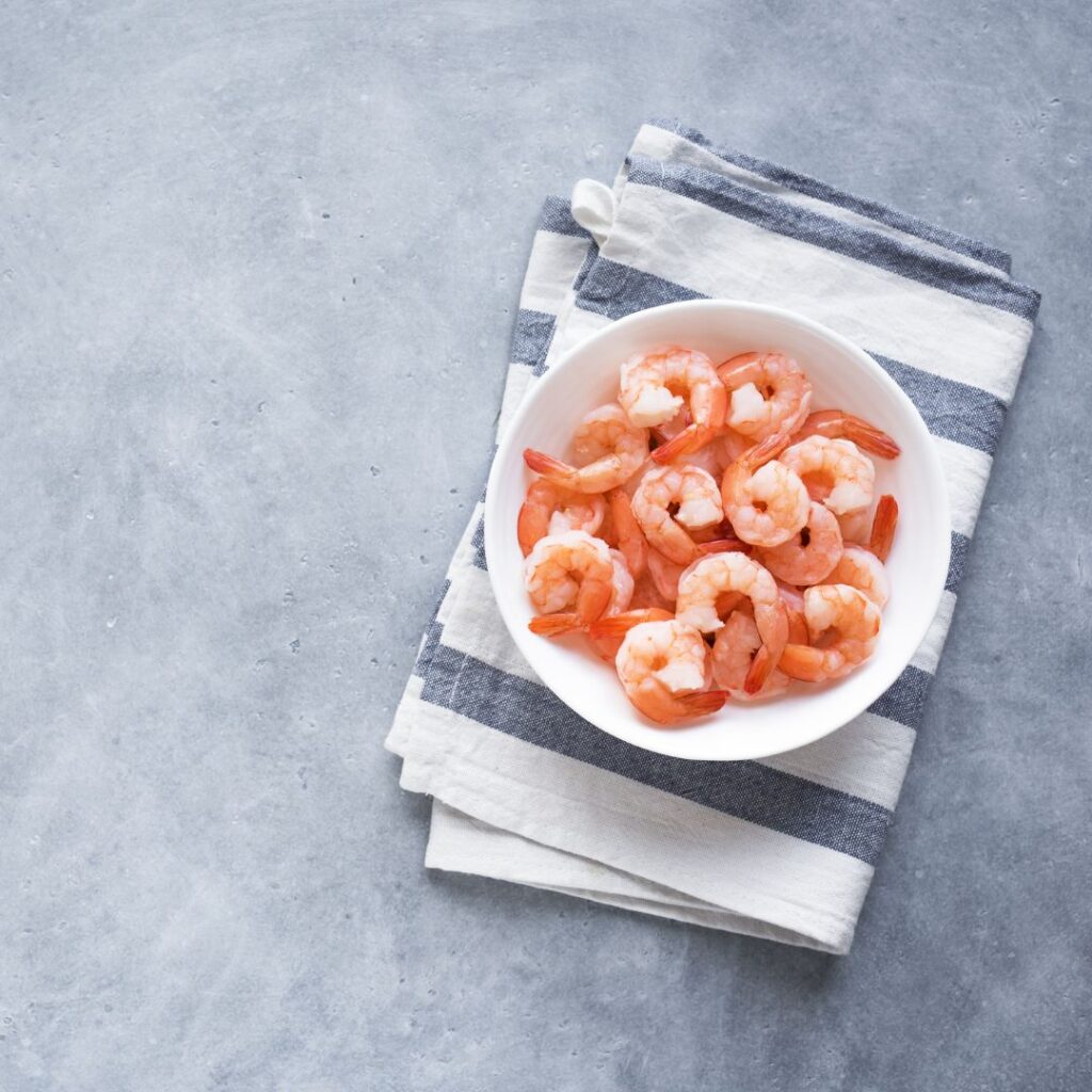 Gambas congeladas y peladas