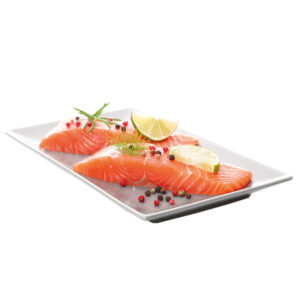 Porciones de salmón sin piel