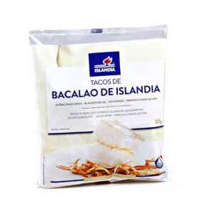 Tacos de bacalao al punto de sal
