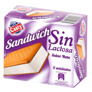 Sandwich nata sin lactosa. pack 6 unidades