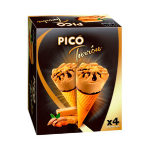 Cono turrón picó. pack 4 unidades