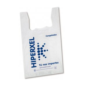 Bolsa camiseta grande 80% plástico reciclado