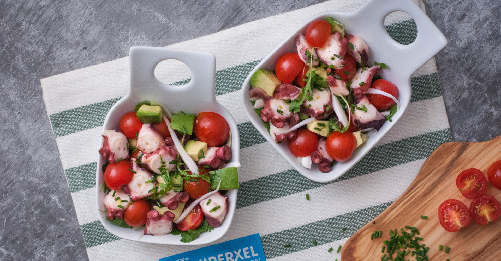 Ensalada de pulpo con aguacate